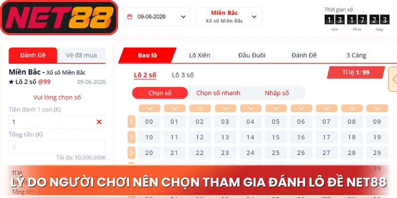 Lý do người chơi nên chọn tham gia đánh lô đề Net88